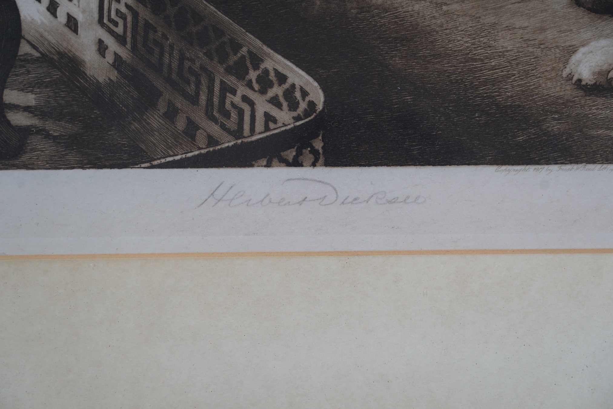 Herbert Dicksee (1862-1942), etching, 'The Twilight Hour', signed in pencil, published Frost & Reed, 1917, 53 x 64cm